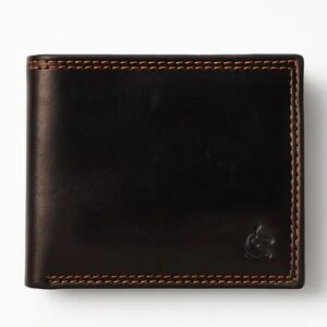 Genuine Black Leather Men’s Wallet – Slim & Durable Design