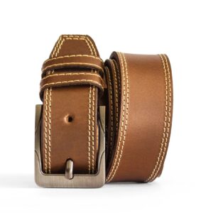 Premium Dark Brown Leather Belt for Men – Stylish Casual & Formal Jeans Belt