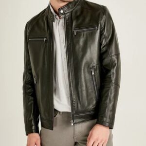 Men’s Black Sheep Leather Jacket – Classic Cafe Racer Motorcycle Style